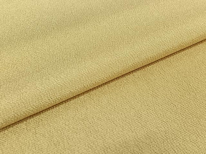 平和屋着物▽お召 単衣 鳥の子色 正絹 逸品 AABE6863jh