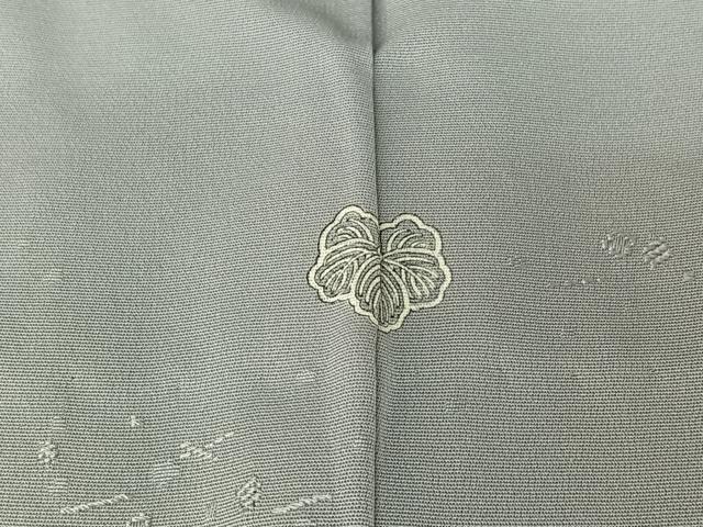 平和屋着物▽上質な色無地　単衣　箔散らし文様　秘色色　正絹　逸品　AABE6871jh 平和屋着物▽上質な色無地 単衣 肌色 鬼しぼ縮緬 高島屋扱い 正絹 逸品