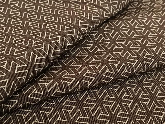 平和屋着物▽上質な小紋 単衣 幾何学文様 正絹 逸品 AABE6875jh