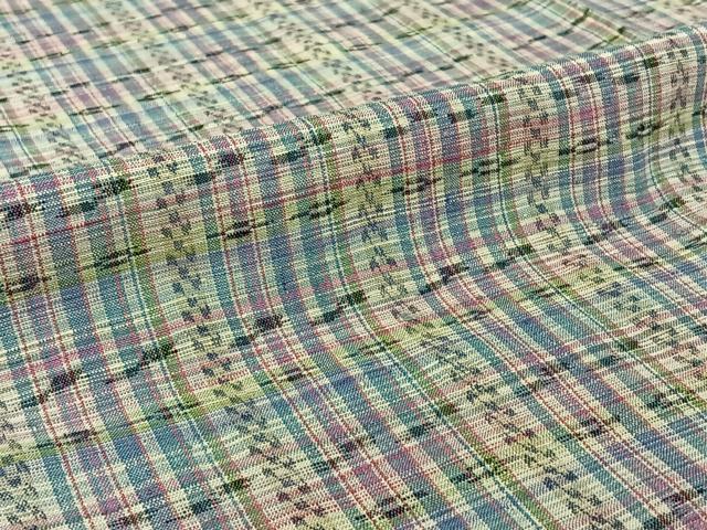平和屋着物▽上質な紬　単衣　縞　正絹　逸品　AABE6876jh