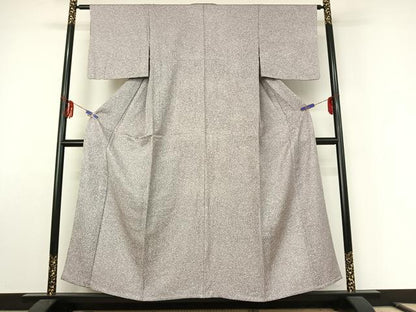 平和屋着物▽上質な小紋 単衣 霞文 正絹 逸品 AABE6877jh