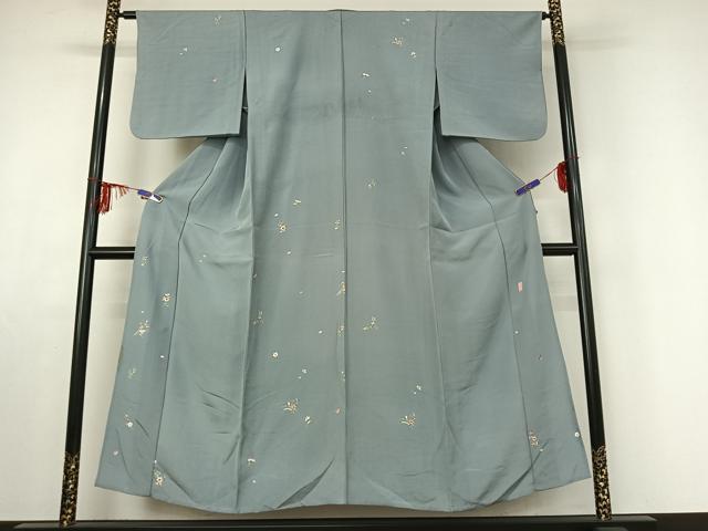 平和屋着物▽二代目 川村久太郎 訪問着 単衣 舞花文 正絹 逸品 AABE6879jh