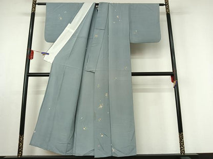 平和屋着物▽二代目 川村久太郎 訪問着 単衣 舞花文 正絹 逸品 AABE6879jh