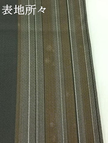 平和屋着物▽本場黄八丈　まるまなこ　紬　黒八丈　単衣　ロング丈　正絹　逸品　AABE6880jh 平和屋着物▽本場黄八丈 まるまなこ 紬 黒八丈 単衣 ロング丈