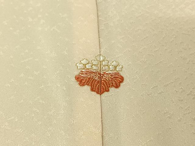 平和屋着物▽銀座きしや　訪問着　単衣　駒刺繍　草花文　金彩　正絹　逸品　AABE6891jh