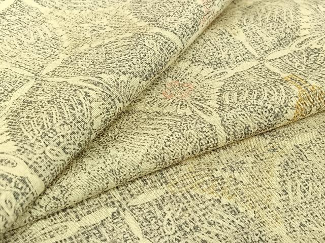 平和屋着物▽上質な小紋　単衣　七宝花文　正絹　逸品　AABE6896jh 平和屋着物▽上質な小紋 単衣 七宝花文 正絹 逸品 AABE6896jh