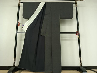平和屋着物▽江戸小紋 彫士：住田双光・染士：服部光擴 単衣 角通し 正絹 逸品 AABE6901jh