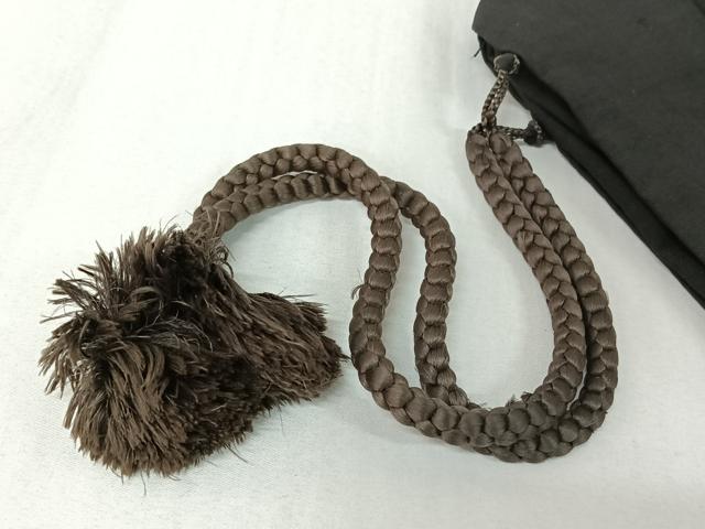 平和屋着物▽男性　長羽織　暗黒色　黒地　正絹　逸品　AABE6903jh
