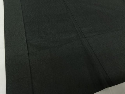 平和屋着物▽男性　長羽織　暗黒色　正絹　逸品　AABE6905jh