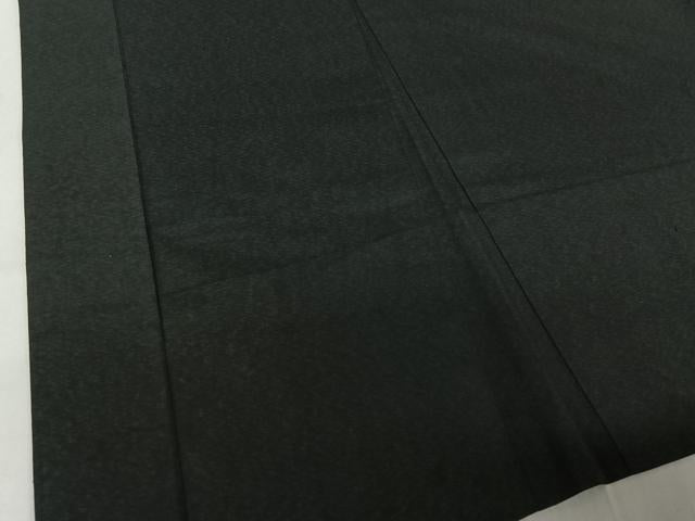 平和屋着物▽男性　長羽織　暗黒色　正絹　逸品　AABE6905jh