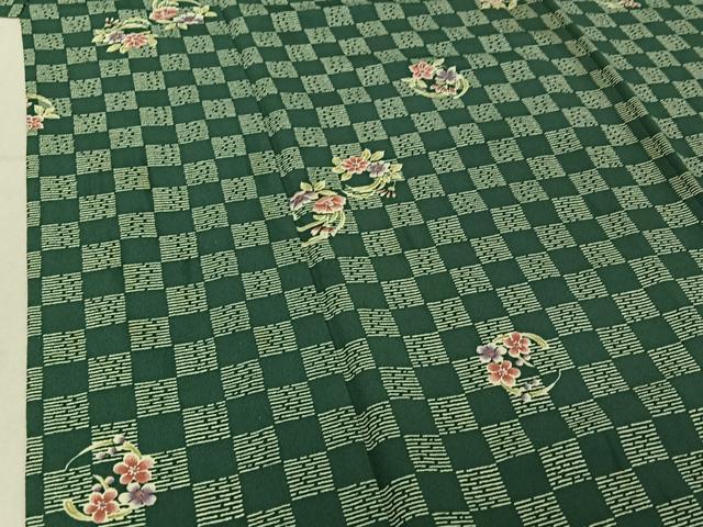 平和屋着物▽上質な小紋 単衣 花丸文 正絹 逸品 AABE6910jh