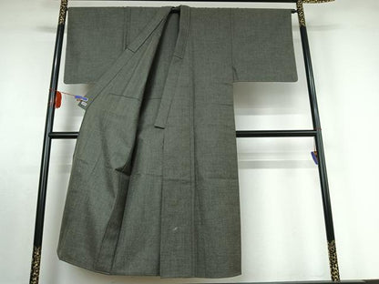 平和屋着物▽男性 紬 単衣 アンサンブル 霞文 高島屋扱い AABE6912jh