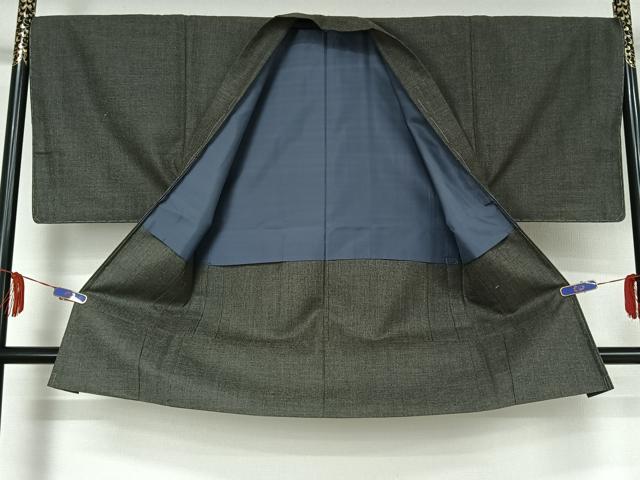 平和屋着物▽男性 紬 単衣 アンサンブル 霞文 高島屋扱い AABE6912jh