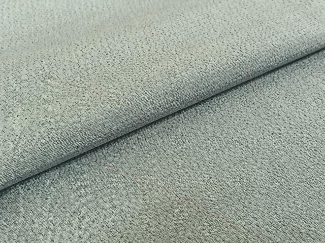 平和屋着物▽本塩沢 単衣 110亀甲 麻の葉文様 正絹 逸品 AABE6918jh