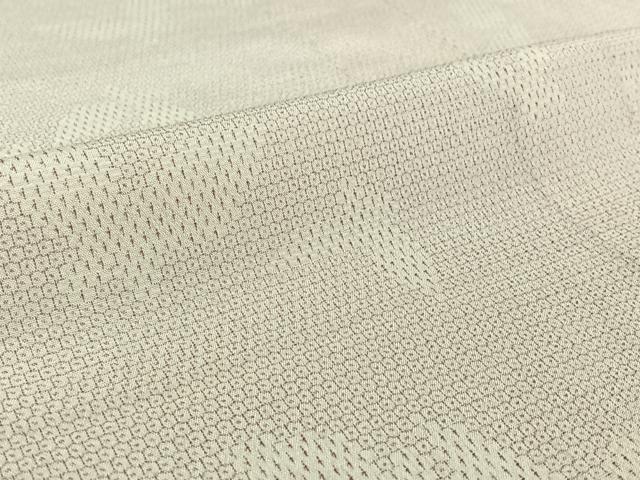 平和屋着物▽本塩沢 単衣 110亀甲 舞蝶文 正絹 逸品 AABE6919jh