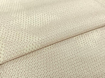 平和屋着物▽本塩沢 単衣 110亀甲 舞蝶文 正絹 逸品 AABE6919jh
