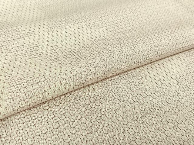 平和屋着物▽本塩沢 単衣 110亀甲 舞蝶文 正絹 逸品 AABE6919jh
