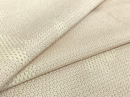 平和屋着物▽本塩沢 単衣 110亀甲 舞蝶文 正絹 逸品 AABE6919jh