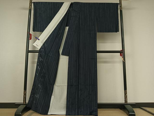 平和屋着物▽上質な小紋　単衣　捩り織　蜻蛉　やまと誂製　正絹　逸品　AABE6920jh 平和屋着物▽上質な小紋 単衣 型染め 風景花文 鬼しぼ縮緬 やまと誂製