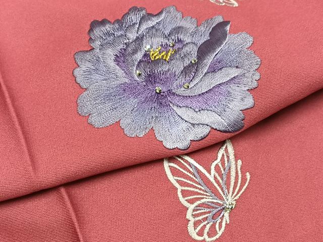 平和屋着物○女性 行灯袴 スザンヌプロデュース Ashy 刺繍 花蝶文 暈し