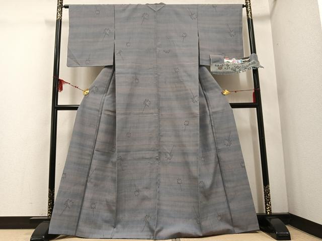 平和屋着物●小千谷紬　糸巻　反端付き　正絹　逸品　AABE6932ph 平和屋着物○小千谷紬 糸巻 反端付き 正絹 逸品 AABE6932ph