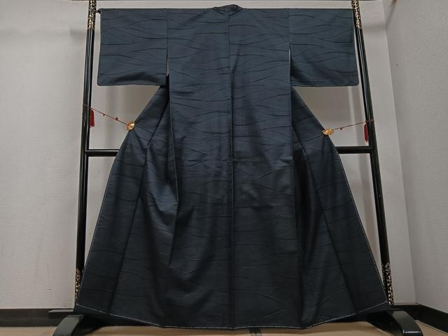 平和屋着物●本場大島紬　カタス7マルキ　霞文　正絹　逸品　未使用　AABE6940ph