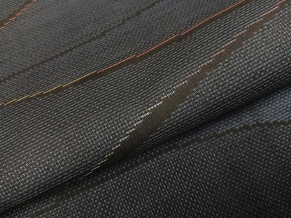 平和屋着物●本場大島紬　カタス7マルキ　霞文　正絹　逸品　未使用　AABE6940ph