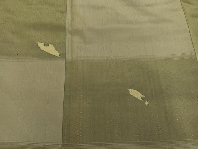 平和屋着物●紬　訪問着　横段文　正絹　逸品　AABE6941ph