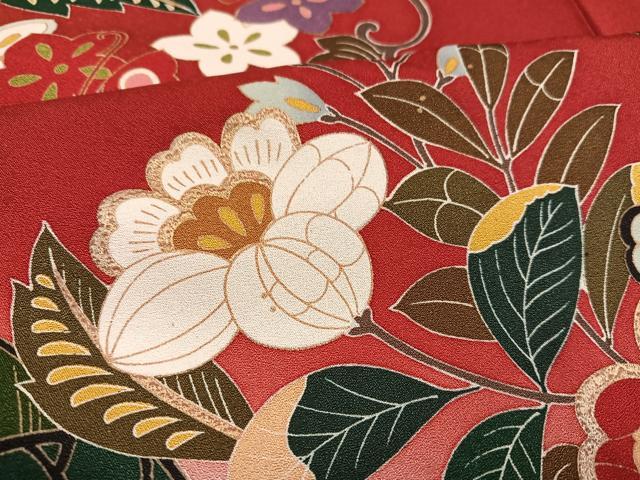 平和屋着物○豪華振袖 駒刺繍 花蝶文 暈し染め 金彩 ロング