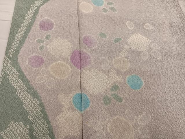 平和屋着物○訪問着 絞り 舞花文 鬼しぼ縮緬 正絹 逸品 AABE6947ph