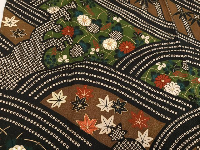 平和屋着物○ファッションデザイナー 花井幸子 訪問着 駒刺繍 草花文