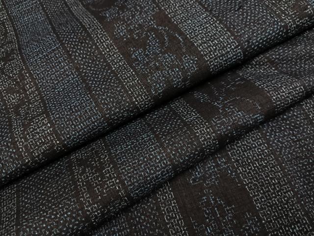 平和屋着物○本場結城紬 重要無形文化財 花間道 正絹 逸品 AABE6952ph