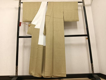 平和屋着物●上質な色無地　木蘭色　正絹　逸品　AABE6981ph