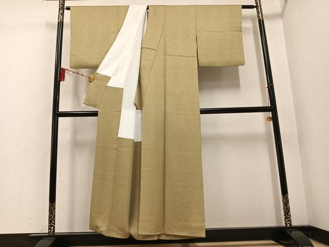 平和屋着物●上質な色無地　木蘭色　正絹　逸品　AABE6981ph