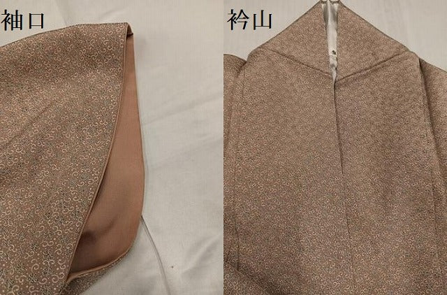 平和屋着物●上質な小紋　花唐草文　正絹　逸品　AABE6984ph