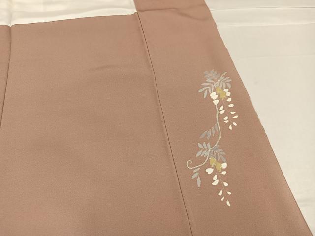 平和屋着物○訪問着 友禅 駒刺繍 草花文 金彩 鈴乃屋扱い 正絹 逸品