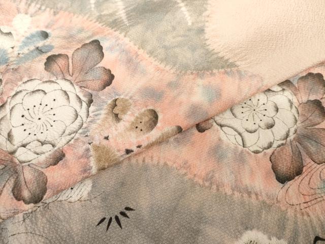 平和屋着物●十日町　名門　滝泰謹製　訪問着　絞り　辻が花　正絹　逸品　AABE7018cs 平和屋着物○十日町 名門 滝泰謹製 訪問着 絞り 辻が花 正絹 逸品