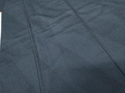 平和屋着物●本塩沢　110亀甲　斜縞　正絹　逸品　AABE7022cs