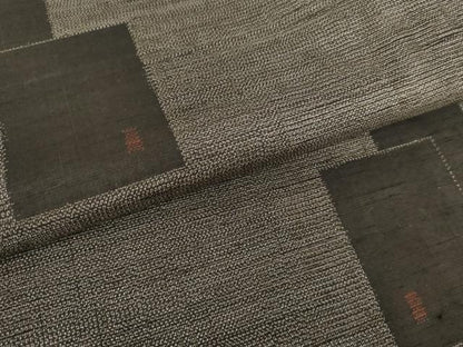 平和屋着物●上質な紬 色紙重ね文 正絹 逸品 未使用 AABE7042cs