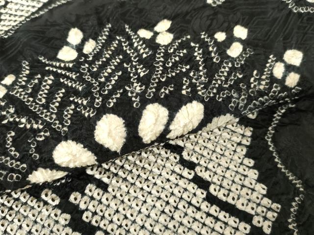 平和屋着物●本疋田絞り　訪問着　総絞り　立波松文　黒地　正絹　逸品　AABE7048cs