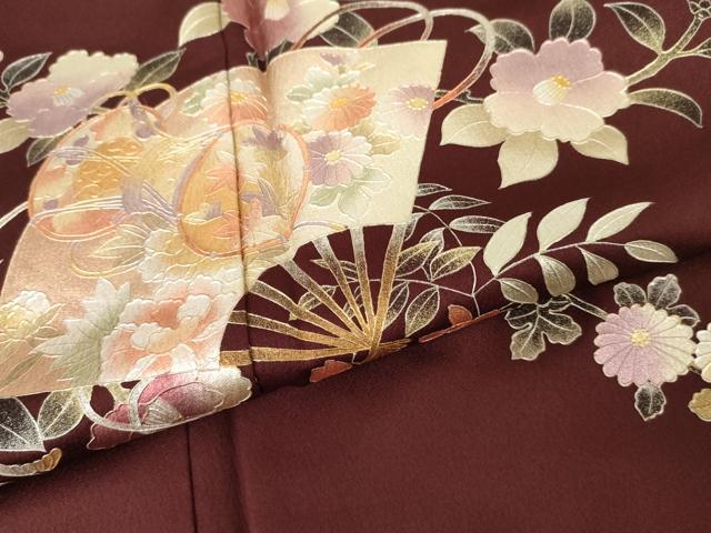 平和屋着物●金彩友禅　卓越技能者・名工・和田光正　振袖　鞠　舞花文　暈し染め　金銀彩　正絹　逸品　AABD0752fy 平和屋着物○金彩友禅 卓越技能者・名工・和田光正 訪問着 扇面枝
