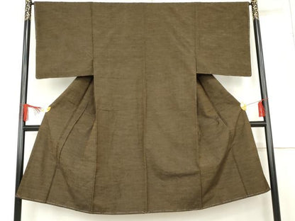 平和屋着物●男性　紬　霞文　正絹　逸品　未使用　AABE7073cs