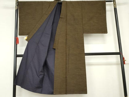 平和屋着物●男性　紬　霞文　正絹　逸品　未使用　AABE7073cs