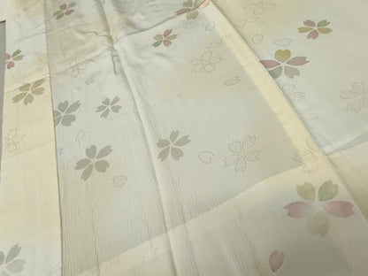 平和屋着物●長襦袢 無双仕立て 桜ろまん 暈し染め 半衿刺繍 正絹 逸品 AABE7075cs