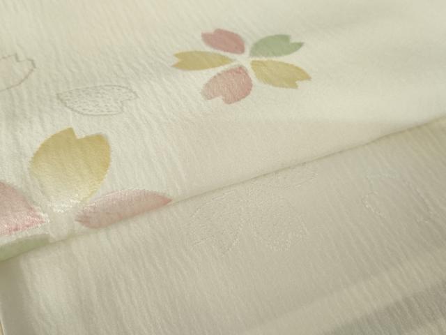 平和屋着物●長襦袢 無双仕立て 桜ろまん 暈し染め 半衿刺繍 正絹 逸品 AABE7075cs