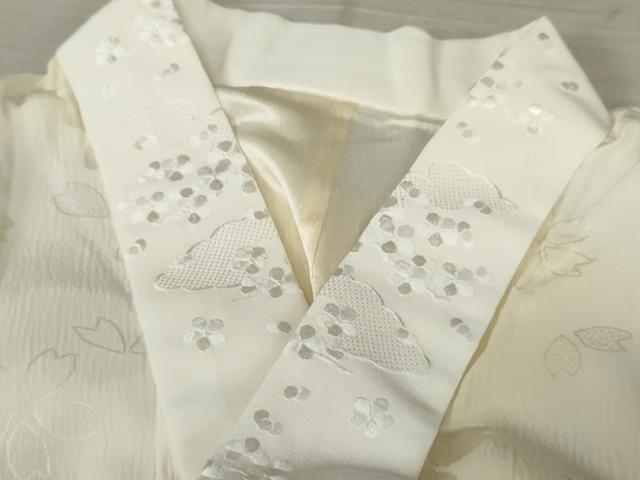 平和屋着物●長襦袢 無双仕立て 桜ろまん 暈し染め 半衿刺繍 正絹 逸品 AABE7075cs