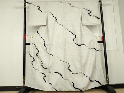 平和屋着物●本疋田絞り　訪問着　総絞り　刺繍　吹き寄せ花文　金糸　金彩　正絹　逸品　AABE7081cs