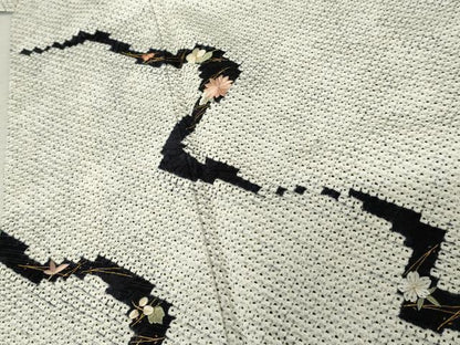 平和屋着物●本疋田絞り　訪問着　総絞り　刺繍　吹き寄せ花文　金糸　金彩　正絹　逸品　AABE7081cs