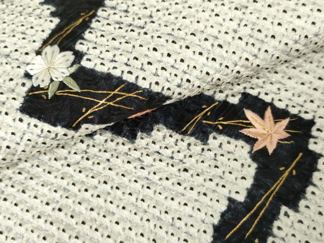 平和屋着物●本疋田絞り　訪問着　総絞り　刺繍　吹き寄せ花文　金糸　金彩　正絹　逸品　AABE7081cs