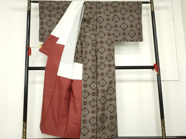 平和屋着物●本場大島紬　龍郷絣　正絹　逸品　AABE7118cs 平和屋着物○本場大島紬 龍郷絣 正絹 逸品 AABE7118cs